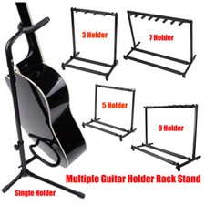 1/3/5/7/9 Durable Acoustic Electric Guitar Bass Holder Rack Stand Floor Display