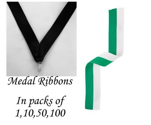 Green and white medal - green,