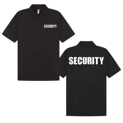 Black security polo shirt - black,