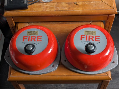 Fire bell hand cranked - bell,
