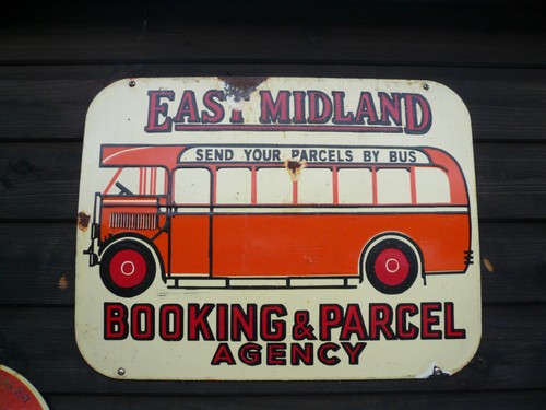 Enamel sign bus - sign,bus, memorabilia