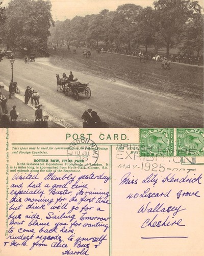 Vintage postcard london hyde - vintage,