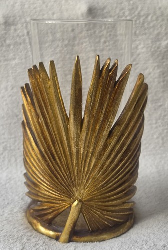 Gold palm leaf - leaf, glass