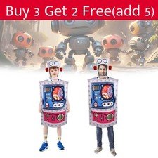Robot Halloween Cosplay Costume Unisex Polyester Creative Design For Adults Kids