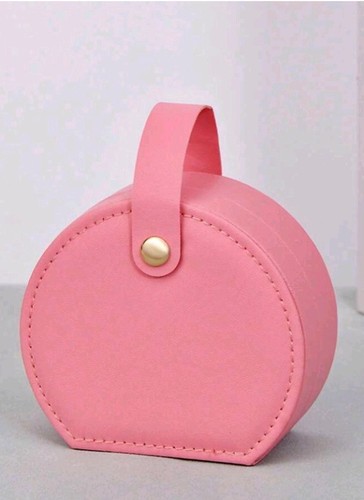 Pink leather travel - pink,
