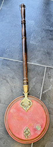 Copper brass warming pan - copper/brass,
