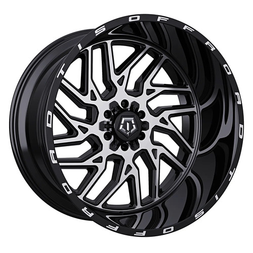 22x12 machined black - black, wheel