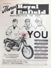ROYAL ENFIELD 'Continental 250cc' Original 1963 Motor Cycle Advert #3 : 669/91