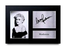 Madonna Signed Pre Printed Autograph A4 Photo Gift For a Pop Fan