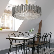 Modern Crystal Chandelier Oval