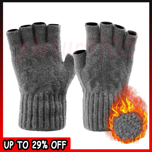 Thermal fingerless gloves - fingerless,