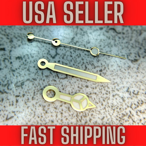 Gold merc hands fits seiko - hands,