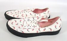 Pair of Women's Vans Lazy Oaf Trainers Shoes White w/ Floral Print Size 6