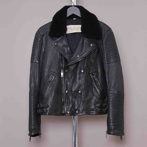 Burberry leather jacket mens - jacket,