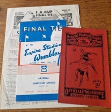 1936 Fa Cup Final Programme &