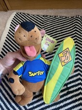 Scooby Doo 11" Soft Plush Surfer Cuddly Toy with Dog and Surfboard