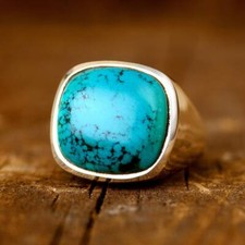 Turquoise Signet Ring for Men