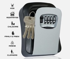 4 Digit Outdoor High Security Wall Mounted Key Safe Box Code Lock Storage UK