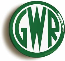 GWR GREAT WESTERN RAILWAY BADGE BUTTON PIN RETRO LOGO (Size 1inch/25mm diameter)
