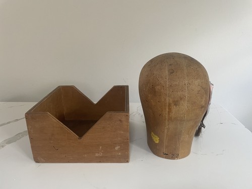 Vintage wooden hat - block, head