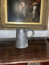 Antique Pewter Tankard  6”