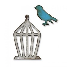 Sizzix Bigz Die – Tim Holtz Alterations “Caged Bird” (No Box)