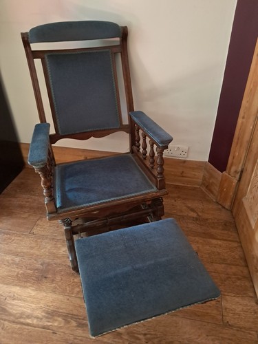 American rocking chair blue - american,