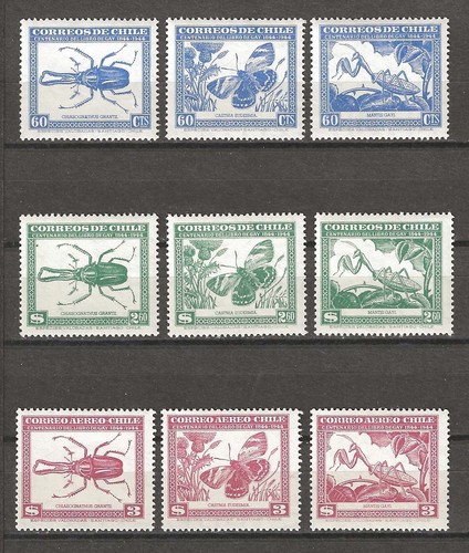 Chile 1948 btween 381a 381y - sg, 381a/381y
