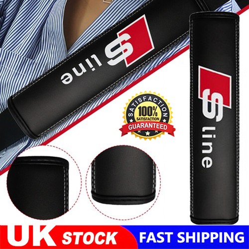 Leather seat belt covers - leather, for