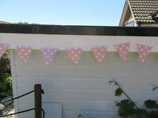 PVC POLKA DOT GARDEN BUNTING IN SINGLE COLOURS 10ft approx 3mtrs