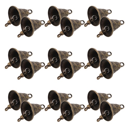 Rustic golden metal mini bells - mini,
