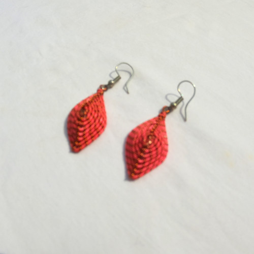 African woven metal - wire, leaf