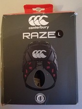 Canterbury Raze Headguard Rugby Adults Size Large Black/Red New but box damaged