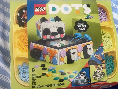 Lego dots cute panda tray - panda,