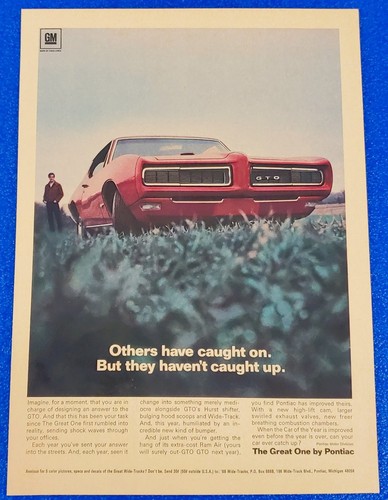 1968 pontiac gto vintage gm - ad,