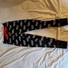 Primark Stranger Things Netflix TV Pyjamas black Cotton red drawstring size XS