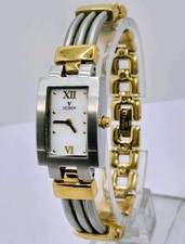 Vintage Women's Viceroy Melanie Two Tone Stainless Steel White Dial Watch