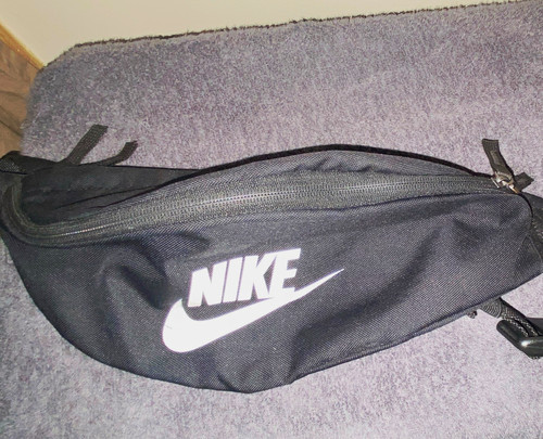 Nike black synthetic bumbag - black,
