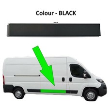 Fiat Ducato Plastic Protective Side Moulding Strip Door Trim Right O/S BLACK 06>