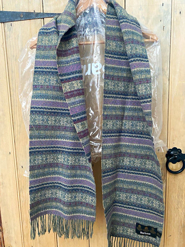 Barbour wool striped scarf - barbour,