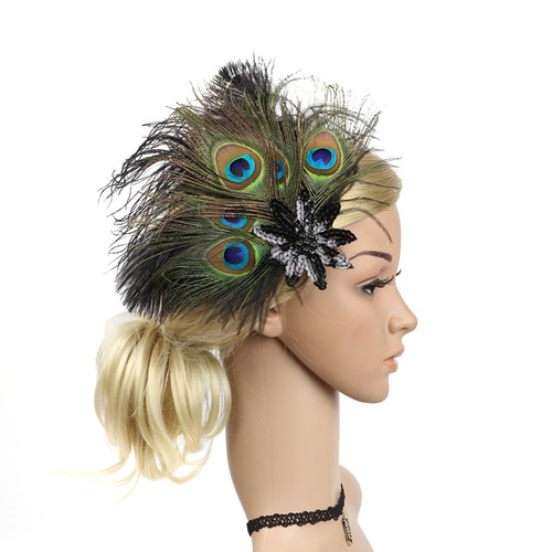 Retro sequin feather flapper - retro,