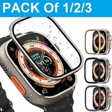 For Apple Watch Ultra 2 49mm Tempered Titanium Glass Screen Protector Cover