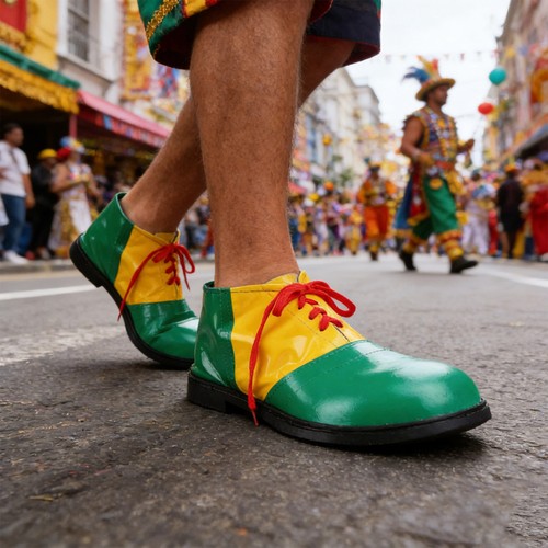Pair artificial clown boots - 1,