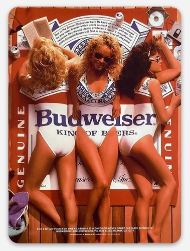 Budweiser bikini poster 1980 - bikini,