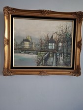 Framed Oil Painting Parisian