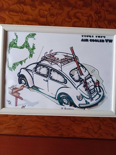 Rare poster volkswagen beetle - volkswagen,