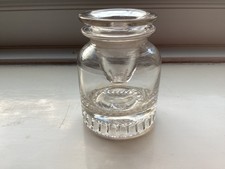 Pontilled Flint Glass Non Spill Ink Bottle With Removable Centre Cone