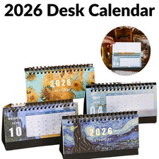 2026 DESK CALENDAR VINTAGE PAINTING CALENDAR WITH MEMO NOTES | MONTHLY PLANNER  