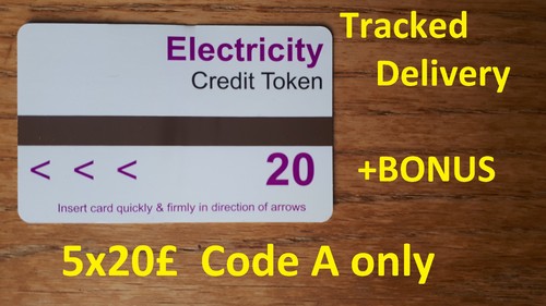 Electric meter card tokens - electric,
