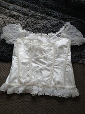Ladies Ivory Basque Top Size